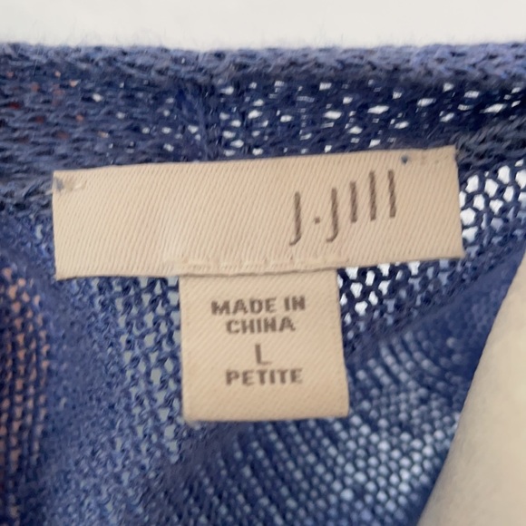 J. Jill Periwinkle long sleeve long sweater L pet - Picture 4 of 4